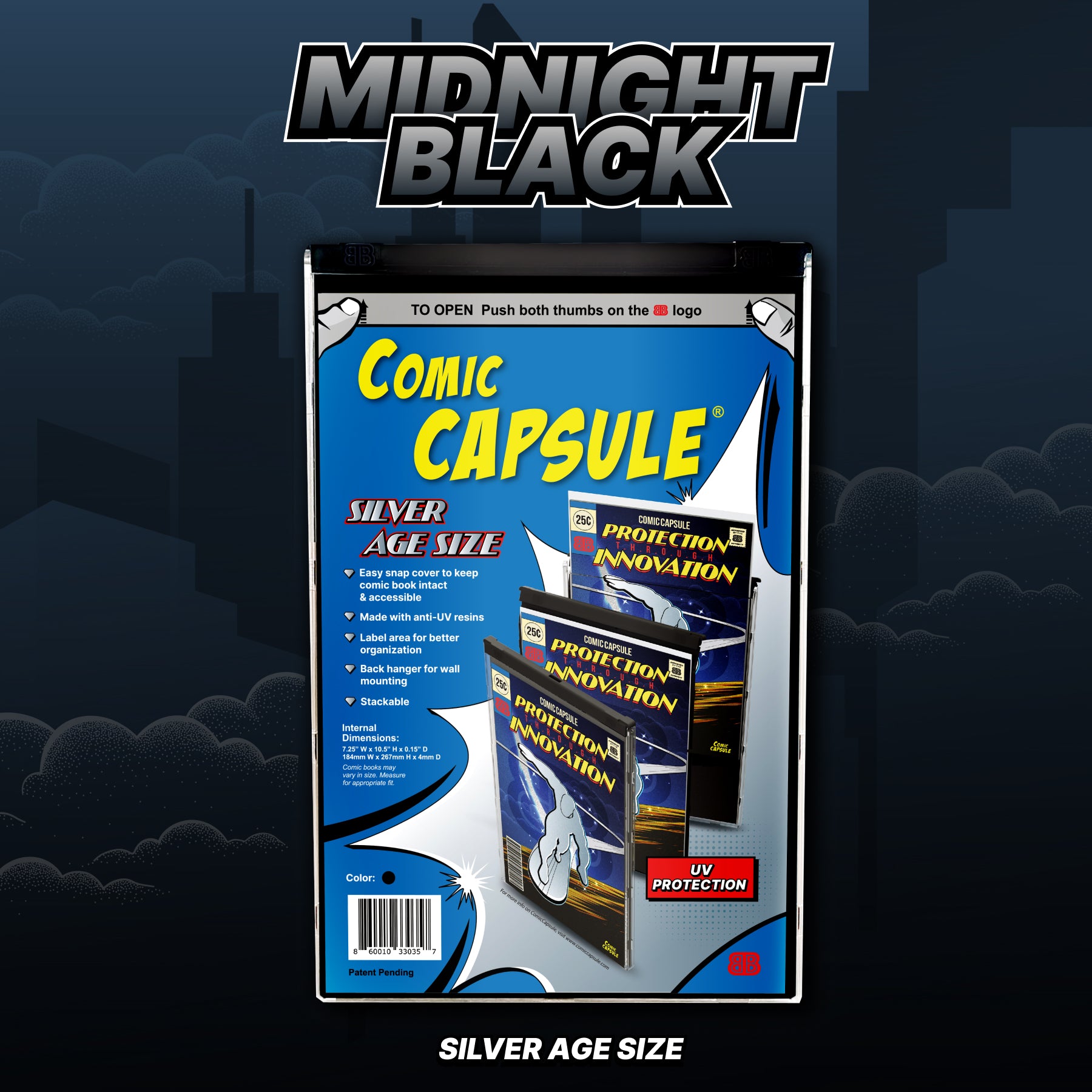 Black SILVER Age Size ComicCapsule