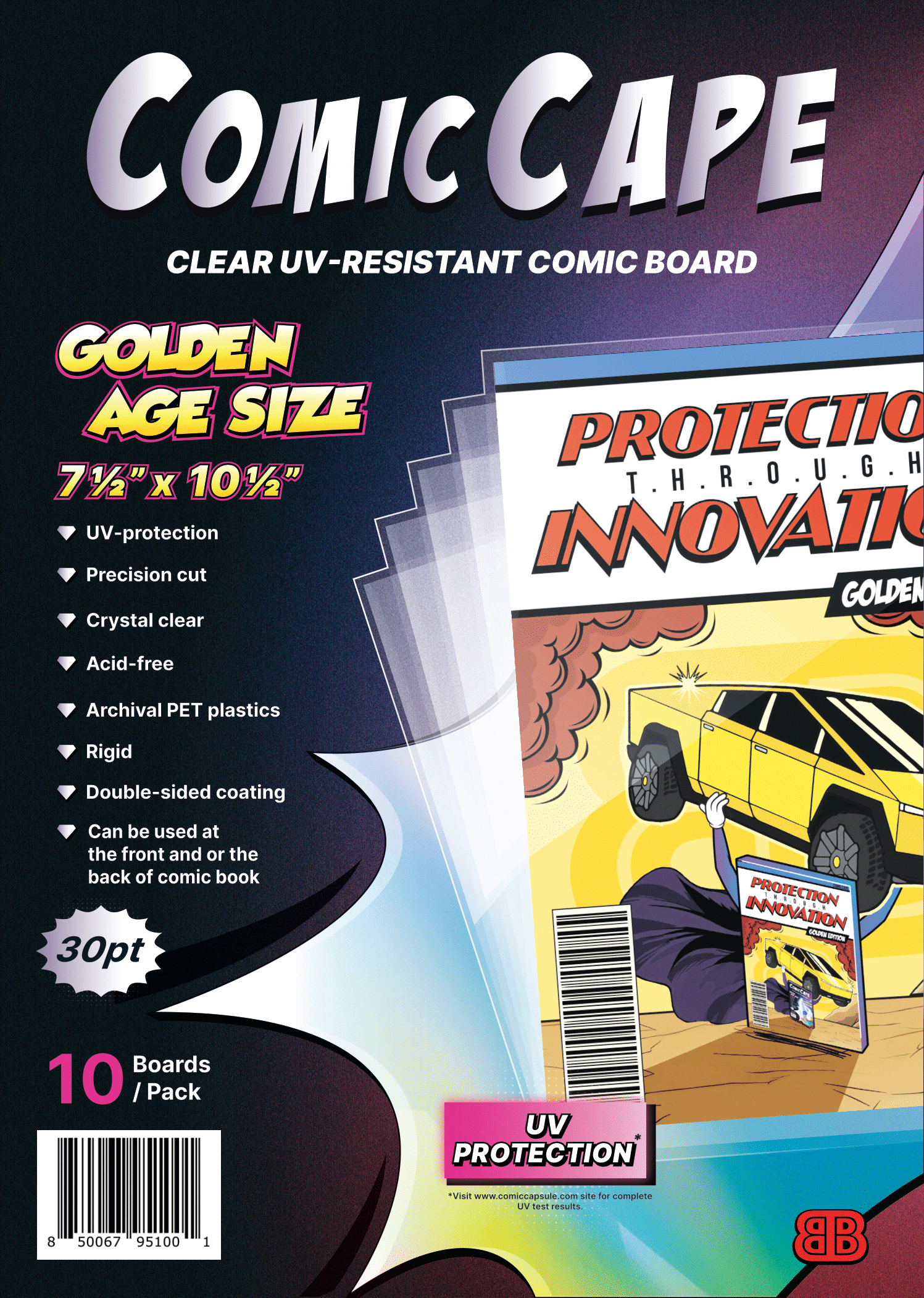 ComicCape - Clear UV Resistant Board – ComicCapsule