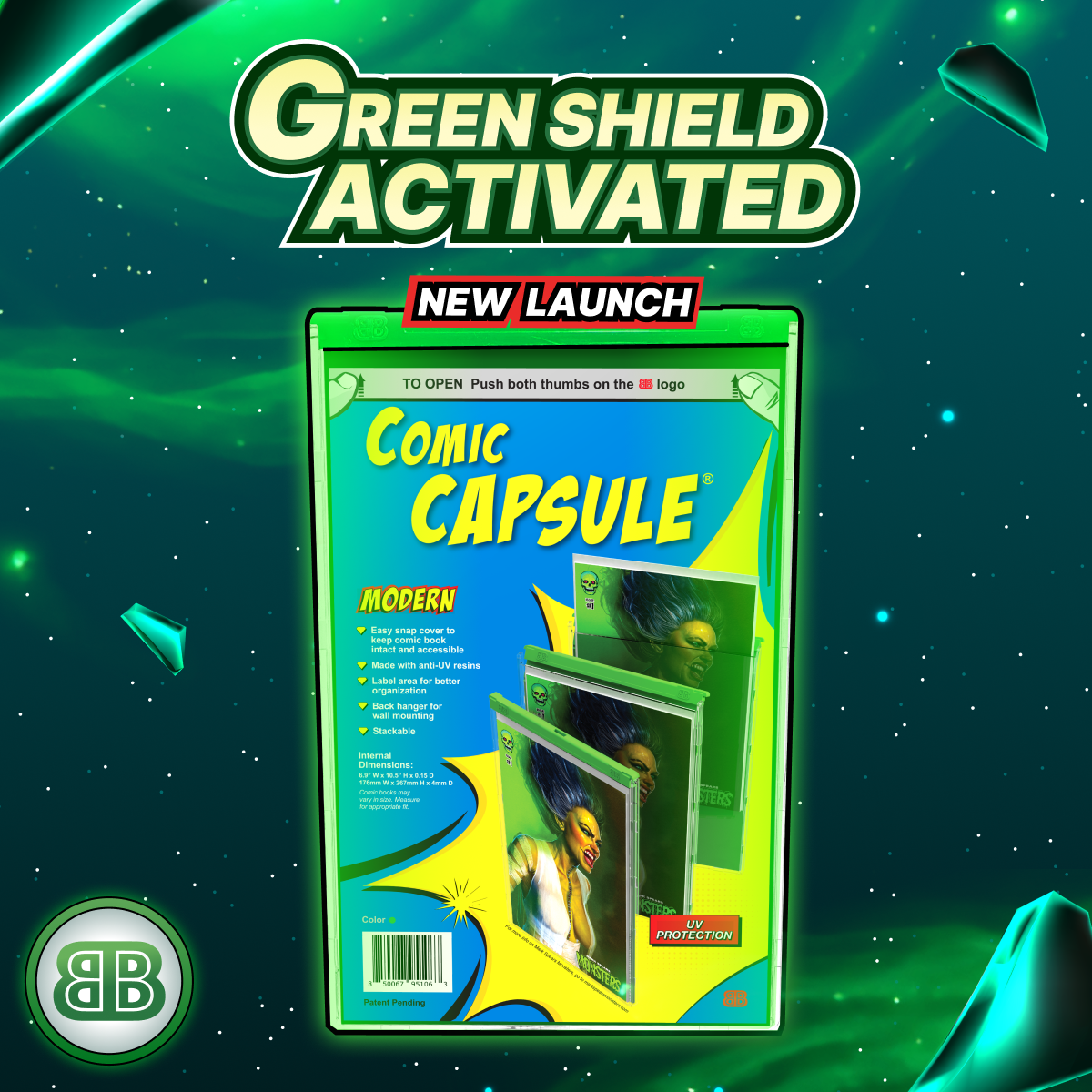 Green Modern Size ComicCapsule
