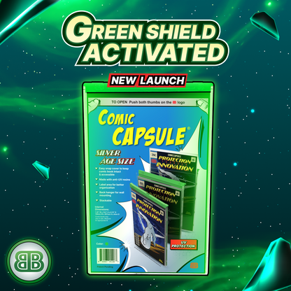 Green SILVER Age Size ComicCapsule