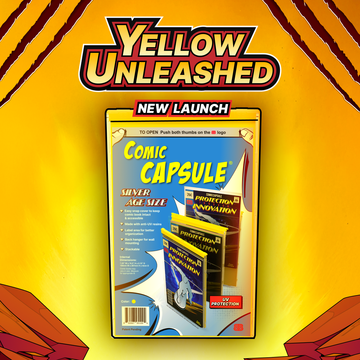 Yellow SILVER Age Size ComicCapsule